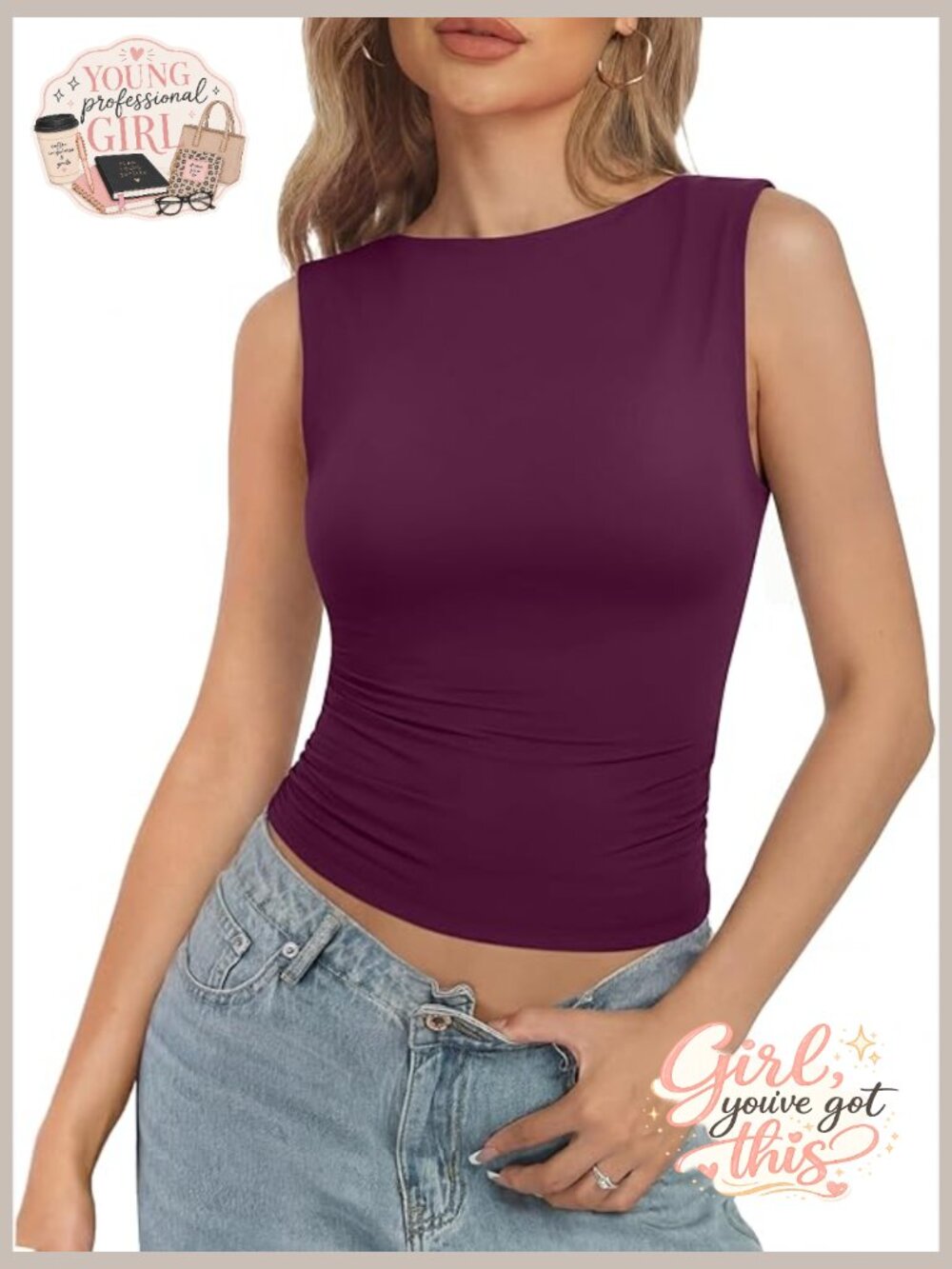 Double Lined Tank Top Ruched Sleeveless Going Out Top